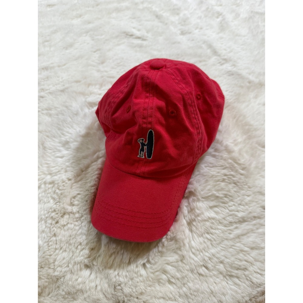 Johnnie-O Baseball Cap Red Corduroy Dad Hat Surf Skater Coastal Golf Beach